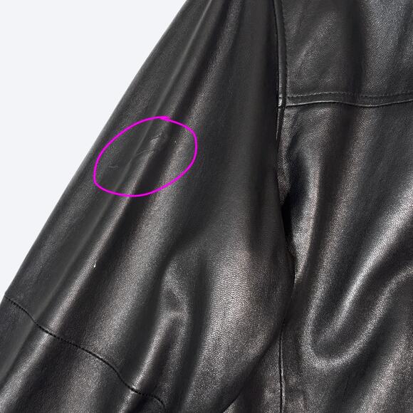 VTG Misty Harbor Leather Jacket Quilted Lining Men's XL Zip Front Pockets - Picture 6 of 9